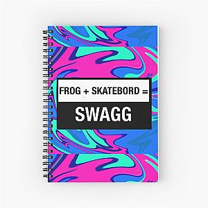 Frog skateboard = swag Spiral Notebook