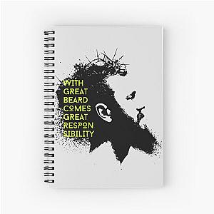 beard hipster portrait man cool Spiral Notebook