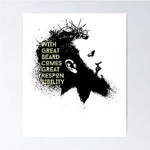 Beard hipster responsibility Poster