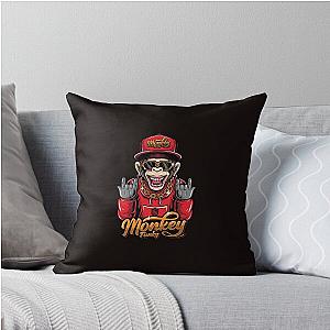Swag Monkey Throw Pillow