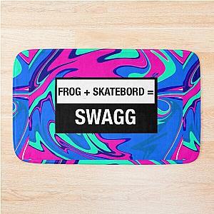 frog skateboard swagg Bath Mat
