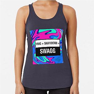 frog skateboard swagg Racerback Tank Top