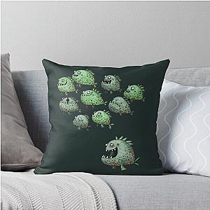 Swarm of Piranhas Throw Pillow
