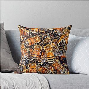 Honey bee throw pillow