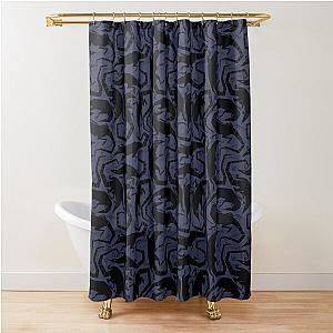 Rat Swarm Blue Shower Curtain