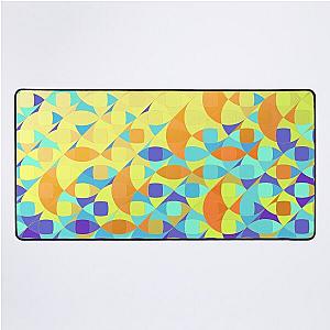 Modern Retro Dynamic Discus Fish Yellow Purple Desk Mat