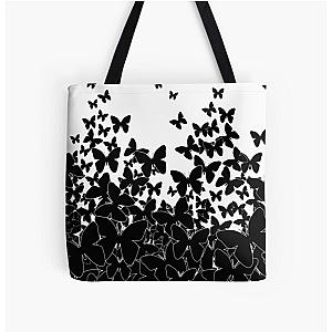 Butterflies Swarming Print Tote Bag