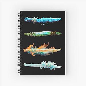 Four element swords water earth fire air Spiral Notebook