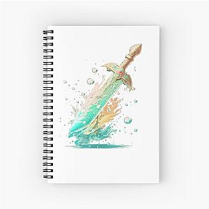 Water element sword RPG pastel color Spiral Notebook