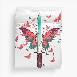 Fire element sword RPG pastel color art duvet cover