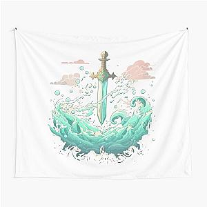 Water element sword Game art RPG Tapestry