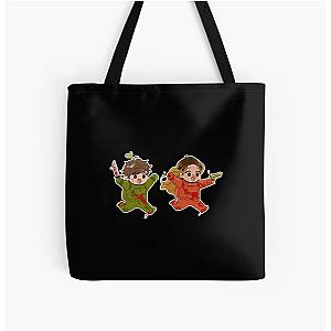 Sykkuno and valkyrae All Over Print Tote Bag