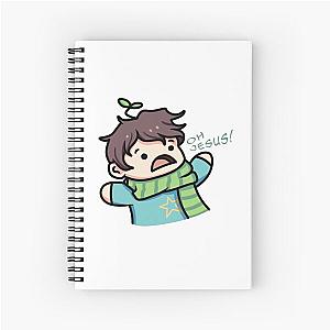 Sykkuno screaming oh jesus! Spiral Notebook