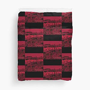 red retro system of a down Duvet Cover