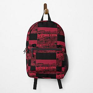 red retro system of a down Backpack