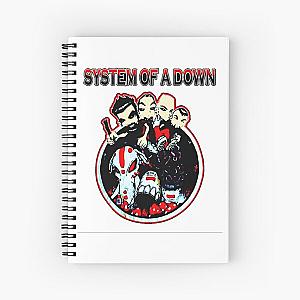 Member of system of a down cartoon Spiral Notebook