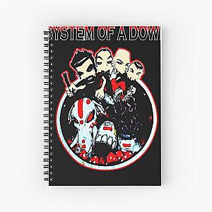 Member of system of a down cartoon Spiral Notebook