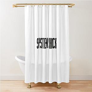 System Shock Logo Black Shower Curtain