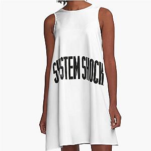 System Shock Logo Black A-Line Dress