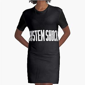 System Shock Logo White Graphic T-Shirt Dress