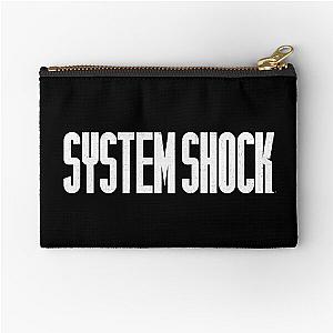 System Shock Logo White Zipper Pouch