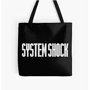 System Shock Logo White All Over Print Tote Bag