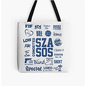 SZA, SZA SOS, SZA Concert All Over Print Tote Bag RB0903