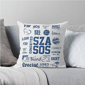 SZA, SZA SOS, SZA Concert Throw Pillow RB0903