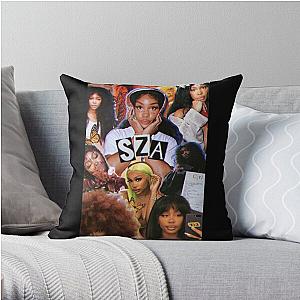 collage of SZA  Throw Pillow RB0903