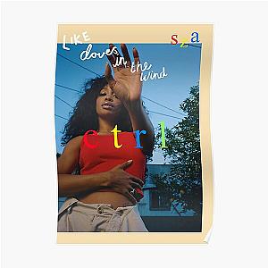 Sza CTRL doves in the wind poster Poster RB0903