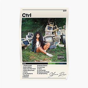 SZA Poster | CTRL Poster | SZA Ctrl Tracklist | Solana Rowe | Album Cover Poster | Poster Print | Wall Art | Home Decor Poster RB0903