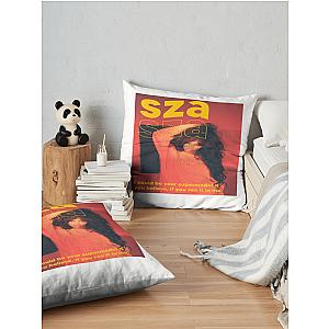 Sza Collage Throw Pillow Premium Merch Store