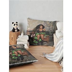 Girl Photoshoot Sit Pose Throw Pillow Premium Merch Store