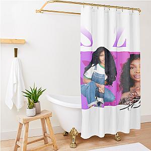 Sza Retro Vintage Shower Curtain Premium Merch Store