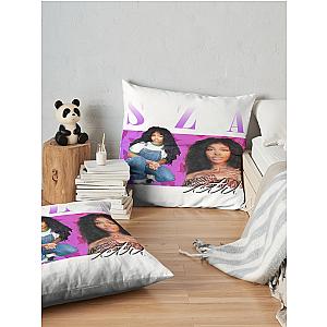 Sza Retro Vintage Throw Pillow Premium Merch Store