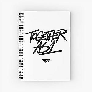 Skt T1 Merch Back Together As One Spiral Notebook