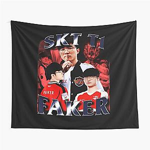 Skt T1 Faker Bootleg Tapestry