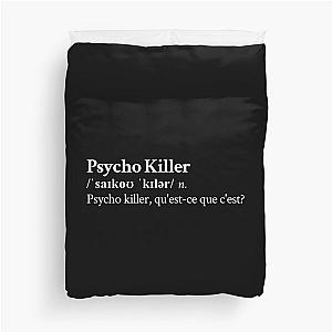 Talking Heads Aesthetic Quote Lyrics Rock 80s Black Duvet Cover