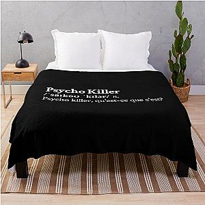 Talking Heads Aesthetic Quote Lyrics Rock 80s Black Throw Blanket