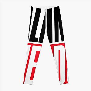 white red talking heads Leggings