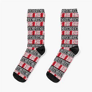 white red talking heads Socks