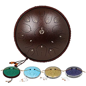 New Steel Tongue Drum 14 Inch 15 Tone Handheld Tank Drum