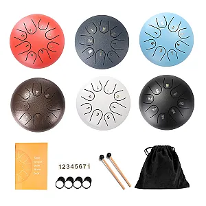 6 inch Steel Tongue Drum 8 Tone Hand Pan Drum