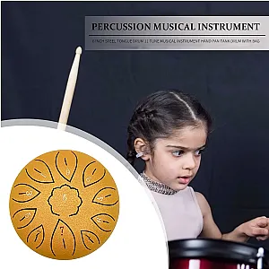 Steel Tongue Drum 11 Tune Percussion Musical Instrument Hand Pan Tank