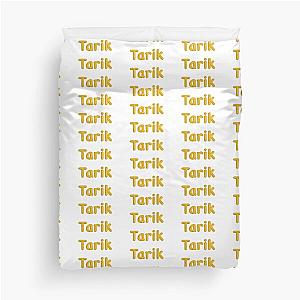 Golden Balloon Tarik Name Label  Duvet Cover