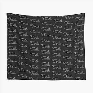 Writing Tarik Name Label (Black) Tapestry