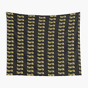 Golden Balloon Tarik Name Label (Black) Tapestry