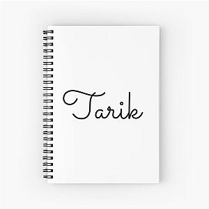 Writing Tarik Name Label  Spiral Notebook