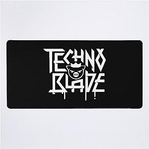 TechnoBlade Logo white Desk Mat