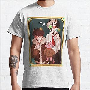 Technoblade T-Shirts - Ranboo Tubbo Technoblade family portrait Bench Trio Classic T-Shirt RB0206